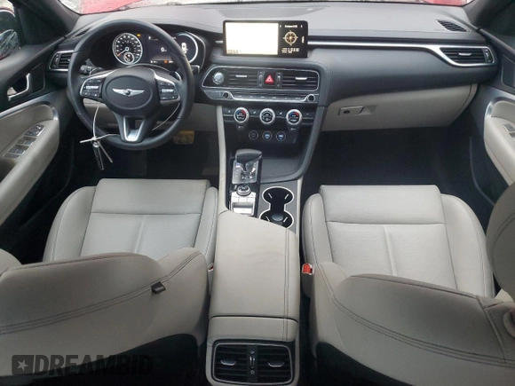 2023 Genesis G70 2.0T with VIN KMTG34TA6PU132041, listed as a Copart auction lot 82761074 with 33,317 mi miles and Salvage Title. Bid and sale history available at DreamBid. Image 8.
