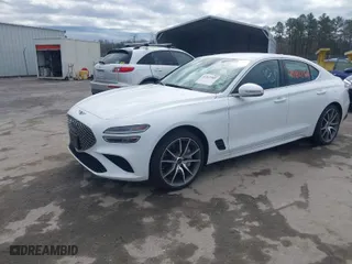 2025 Genesis G70 2.5T with VIN KMTG34SC5SU153586, listed as a IAAI auction lot 41812509 with 7,542 mi miles. Bid and sale history available at carsss.com. Image 2.