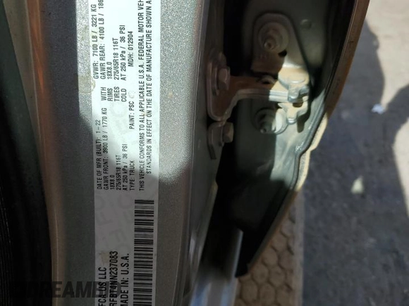 2022 Ram 1500 Big Horn with VIN 1C6SRFBT4NN237083, listed as a Copart auction lot 49165675 with 98,109 mi miles and Salvage title. Bid and sale history available at DreamBid. Image 12.