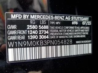 2023 Mercedes-Benz EQB 300 z VIN W1N9M0KB3PN054828, wystawiony jako Copart lot #55458454 z przebiegiem 4 429 mil mil oraz Szkoda całkowita • Salvage title. Historia ofert i sprzedaży dostępna na DreamBid. Obrazek 15.