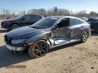 2020 Honda Civic Si with VIN 2HGFC1E59LH708308, listed as a Copart auction lot 48619525 with 50,032 mi miles and Salvage Title. Bid and sale history available at DreamBid. Image 1.