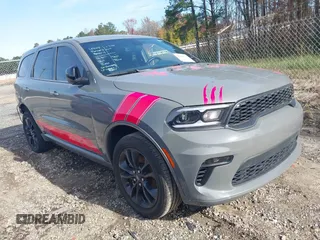 2021 Dodge Durango GT Plus with VIN 1C4RDHDG4MC882179, listed as a IAAI auction lot 40960672 with 50,443 mi miles and . Bid and sale history available at DreamBid. Image 1.
