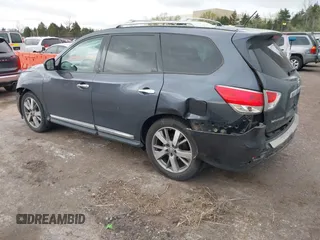 2014 Nissan Pathfinder SL with VIN 5N1AR2MN3EC685723, listed as a IAAI auction lot 41910628 with 136,252 mi miles and . Bid and sale history available at DreamBid. Image 3.