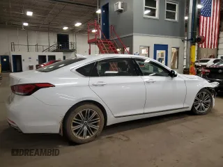 2018 Genesis G80 3.8L with VIN KMHGN4JE5JU261986, listed as a Copart auction lot 82752654 with 62,722 mi miles and Salvage Title. Bid and sale history available at carsss.com. Image 3.