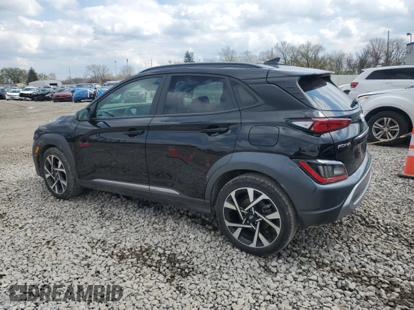 2022 Hyundai Kona Limited with VIN KM8K5CA32NU844461, listed as a Copart auction lot 52772795 with 18,251 mi miles and Salvage Title. Bid and sale history available at DreamBid. Image 2.
