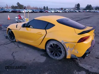 2021 Toyota GR Supra 2.0 with VIN WZ1DB2C00MW046029, listed as a Copart auction lot 85794394 with 0 mi miles and Salvage Title. Bid and sale history available at carsss.com. Image 2.
