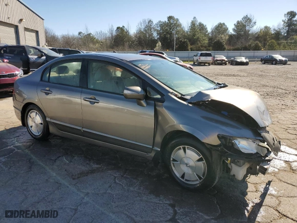 2007 Honda Civic Hybrid with VIN JHMFA36237S022248, listed as a Copart auction lot 48664095 with 162,146 mi miles and Salvage Title. Bid and sale history available at carsss.com. Image 4.
