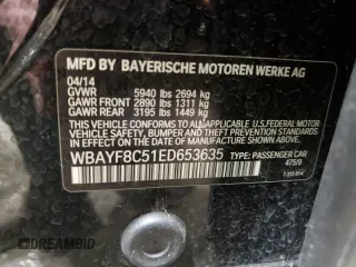 2014 BMW 7 Series ALPINA B7 xDrive with VIN WBAYF8C51ED653635, listed as a Copart auction lot 42583015 with 150,107 mi miles and Salvage Title. Bid and sale history available at DreamBid. Image 12.