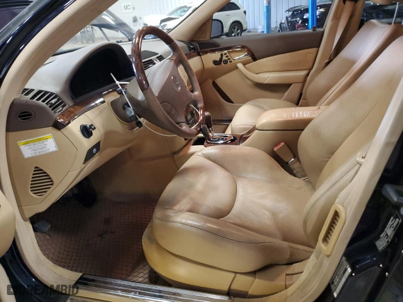 2006 Mercedes-Benz S-Class 5.0L with VIN WDBNG84J56A473414, listed as a Copart auction lot 50179955 with 84,308 mi miles and Clean Title. Bid and sale history available at carsss.com. Image 7.