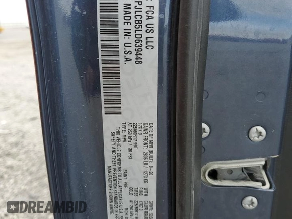 2020 Jeep Cherokee Latitude z VIN 1C4PJLCB5LD639448, wystawiony jako Copart lot #51367675 z przebiegiem Nie podano mil oraz Nie do naprawy • Non repairable. Historia ofert i sprzedaży dostępna na DreamBid. Obrazek 13.