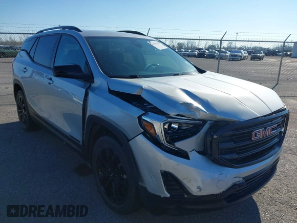 2020 GMC Terrain SLE with VIN 3GKALMEVXLL307890, listed as a IAAI auction lot 41585700 with 39,316 mi miles and . Bid and sale history available at carsss.com. Image 1.