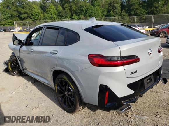 2022 BMW X4 xDrive30i with VIN 5UX33DT0XN9K76582, listed as a Copart auction lot 58791353 with 0 mi miles. Bid and sale history available at carsss.com. Image 2.