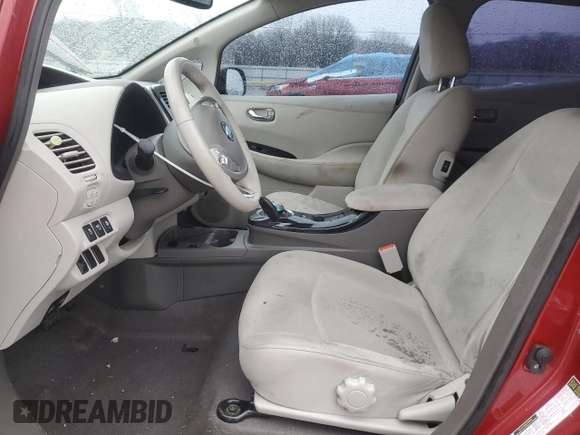 2012 Nissan LEAF SL with VIN JN1AZ0CP4CT019594, listed as a Copart auction lot 43593215 with 62,110 mi miles and Clean Title. Bid and sale history available at DreamBid. Image 7.