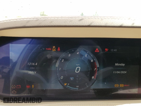 2019 Mercedes-Benz S 560 with VIN WDDUG8GB9KA457525, listed as a Copart auction lot 78275934 with 55,774 mi miles and Salvage Title. Bid and sale history available at DreamBid. Image 9.