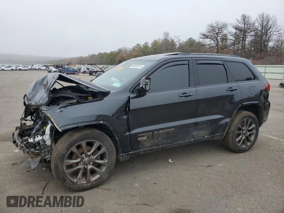2016 Jeep Grand Cherokee Limited 75th Anniversary with VIN 1C4RJFBG6GC360609, listed as a Copart auction lot 50035315 with Not Provided miles and Salvage Title. Bid and sale history available at DreamBid. Image 1.