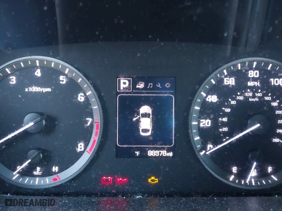 2015 Hyundai Sonata 2.4L SE with VIN 5NPE24AF6FH158414, listed as a IAAI auction lot 41829689 with 88,378 mi miles. Bid and sale history available at carsss.com. Image 7.