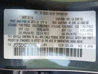 2014 Mazda CX-9 Grand Touring z VIN JM3TB2DA0E0434181, wystawiony jako IAAI lot #42295436 z przebiegiem 78 372 mil mil oraz . Historia ofert i sprzedaży dostępna na DreamBid. Obrazek 9.