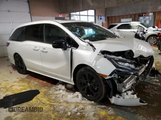 2023 Honda Odyssey Sport with VIN 5FNRL6H7XPB001834, listed as a Copart auction lot 41436155 with 35,561 mi miles and Non Repairable. Bid and sale history available at carsss.com. Image 4.