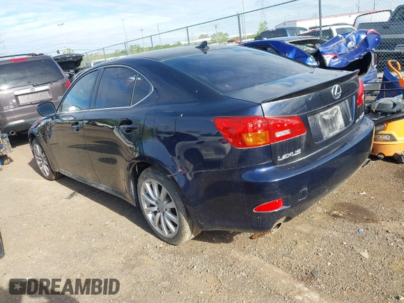 2008 Lexus IS 250 with VIN JTHCK262082023191, listed as a IAAI auction lot 42142085 with 227,697 mi miles. Bid and sale history available at carsss.com. Image 3.
