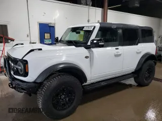2021 Ford Bronco with VIN 1FMEE5DP7MLA65830, listed as a Copart auction lot 47578475 with 43,621 mi miles and Salvage Title. Bid and sale history available at DreamBid. Image 1.