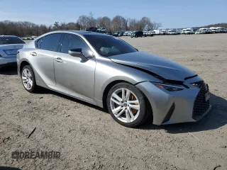 2021 Lexus IS with VIN JTHC81F29M5045630, listed as a Copart auction lot 47646125 with 0 mi miles and Salvage Title. Bid and sale history available at carsss.com. Image 4.