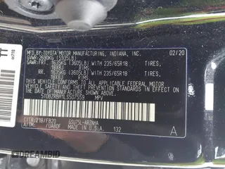 2020 Toyota Highlander LE z VIN 5TDBZRBH1LS507559, wystawiony jako IAAI lot #42542484 z przebiegiem 73 725 mil mil oraz . Historia ofert i sprzedaży dostępna na DreamBid. Obrazek 9.
