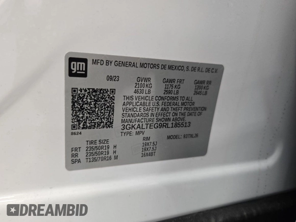 2024 GMC Terrain SLE with VIN 3GKALTEG9RL185513, listed as a IAAI auction lot 42208353 with 12,265 mi miles and . Bid and sale history available at carsss.com. Image 1.