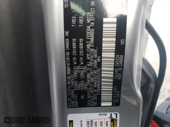 2025 Lexus RX 350 with VIN 2T2BAMBA6SC054765, listed as a Copart auction lot 56404635 with 3,476 mi miles and Salvage title. Bid and sale history available at DreamBid. Image 13.