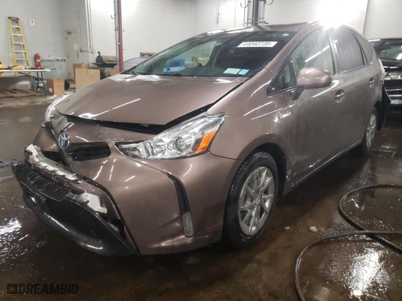 2017 Toyota Prius v Two with VIN JTDZN3EU9HJ074335, listed as a Copart auction lot 44040735 with 86,407 mi miles and Salvage Title. Bid and sale history available at carsss.com. Image 1.