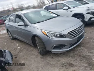 2017 Hyundai Sonata 2.4L with VIN 5NPE24AF9HH499874, listed as a IAAI auction lot 41965343 with 101,778 mi miles. Bid and sale history available at carsss.com. Image 1.