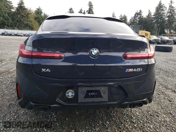 2024 BMW X4 M40i with VIN 5UX43DT07R9W67330, listed as a Copart auction lot 78283054 with 0 mi miles and Salvage Title. Bid and sale history available at carsss.com. Image 6.