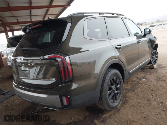 2023 Kia Telluride SX Prestige X-Line with VIN 5XYP5DGC5PG407971, listed as a IAAI auction lot 41578334 with 50,481 mi miles and . Bid and sale history available at DreamBid. Image 4.