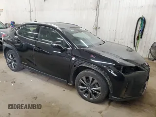 2020 Lexus UX 250h F Sport with VIN JTHR9JBH6L2021884, listed as a Copart auction lot 49072545 with 61,484 mi miles and Salvage title. Bid and sale history available at DreamBid. Image 4.