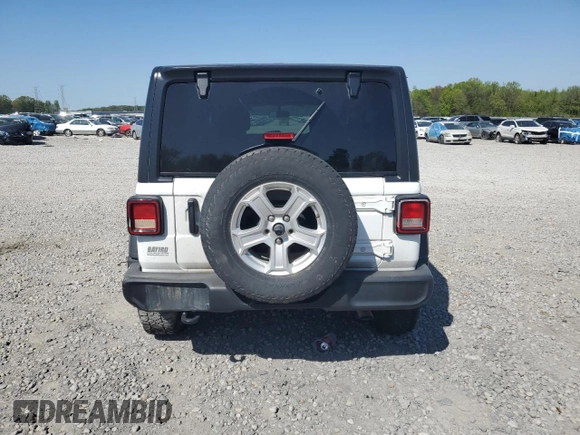 2021 Jeep Wrangler Unlimited Sport with VIN 1C4HJXKN0MW658440, listed as a Copart auction lot 52641025 with Not provided miles and Salvage title. Bid and sale history available at DreamBid. Image 6.
