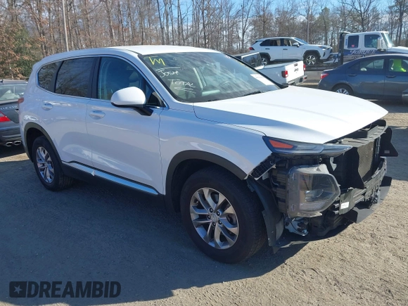 2019 Hyundai Santa Fe SE with VIN 5NMS2CAD5KH011357, listed as a IAAI auction lot 40918980 with 98,851 mi miles. Bid and sale history available at carsss.com. Image 1.