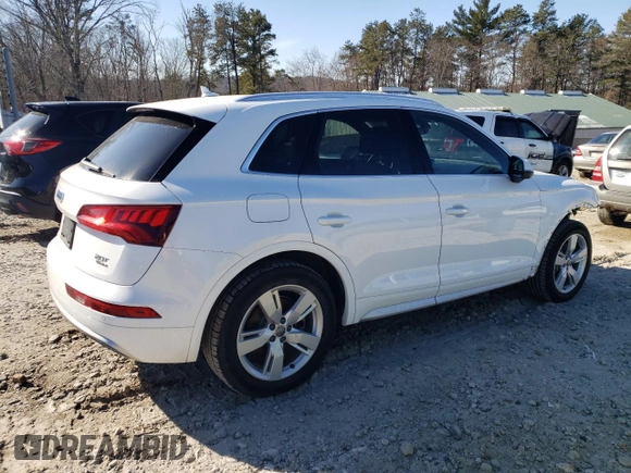 2018 Audi Q5 Premium Plus with VIN WA1BNAFY8J2211198, listed as a Copart auction lot 46573035 with 78,110 mi miles and Salvage Title. Bid and sale history available at carsss.com. Image 3.