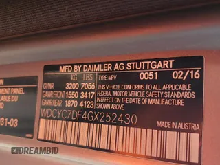 2016 Mercedes-Benz G-Class G 63 AMG with VIN WDCYC7DF4GX252430, listed as a Copart auction lot 84421204 with 89,219 mi miles and Clean Title. Bid and sale history available at carsss.com. Image 12.