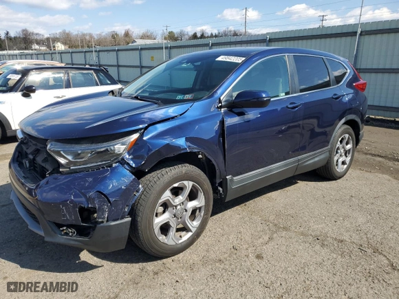 2019 Honda CR-V EX with VIN 7FARW2H54KE045646, listed as a Copart auction lot 49842205 with 50,525 mi miles and Salvage Title. Bid and sale history available at carsss.com. Image 1.