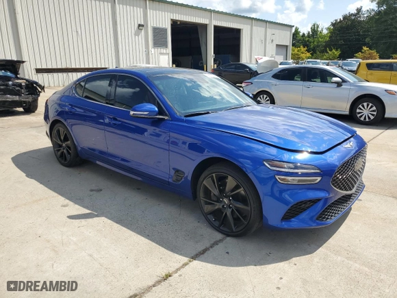 2023 Genesis G70 3.3T with VIN KMTG54TE0PU104510, listed as a Copart auction lot 69523444 with NaN miles and Salvage Title. Bid and sale history available at carsss.com. Image 4.