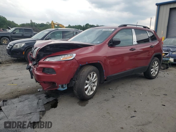 2016 Jeep Cherokee Altitude with VIN 1C4PJMAS8GW219251, listed as a Copart auction lot 58808205 with 133,074 mi miles and Salvage title. Bid and sale history available at DreamBid. Image 1.