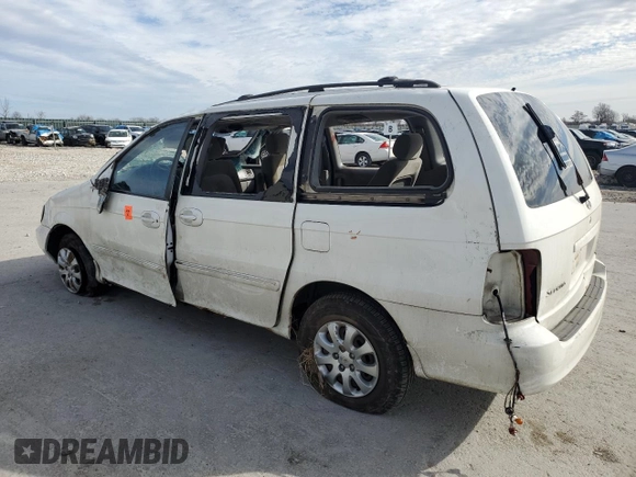 2005 Kia Sedona LX with VIN KNDUP132656684850, listed as a Copart auction lot 80095484 with 182,199 mi miles and Non Repairable. Bid and sale history available at carsss.com. Image 2.