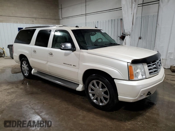 2005 Cadillac Escalade ESV z VIN 3GYFK66N95G172728, wystawiony jako Copart lot #50404715 z przebiegiem 139 546 mil mil oraz Szkody całkowita. Historia ofert i sprzedaży dostępna na DreamBid. Obrazek 4.