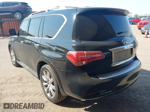 2012 Infiniti QX56 7-passenger with VIN JN8AZ2NF8C9518509, listed as a IAAI auction lot 42732292 with 165,844 mi miles and . Bid and sale history available at DreamBid. Image 3.