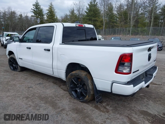2024 Ram 1500 Big Horn with VIN 1C6SRFFT1RN124465, listed as a IAAI auction lot 41839097 with 24,106 mi miles and . Bid and sale history available at DreamBid. Image 3.