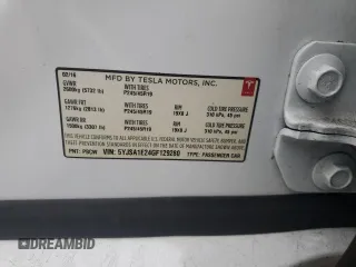 2016 Tesla Model S 90D with VIN 5YJSA1E24GF129280, listed as a Copart auction lot 50654395 with 118,711 mi miles and Salvage Title. Bid and sale history available at DreamBid. Image 14.