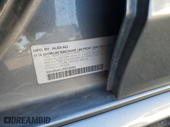 2014 Audi S4 Premium Plus with VIN WAUDGAFL2EA104282, listed as a Copart auction lot 81673004 with 164,964 mi miles and Salvage Title. Bid and sale history available at carsss.com. Image 12.