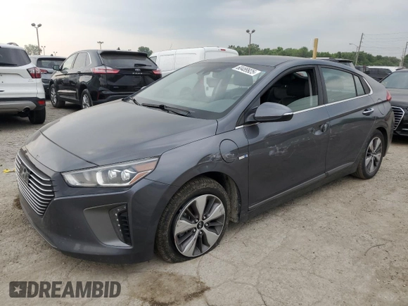 2019 Hyundai Ioniq Limited with VIN KMHC75LD0KU172590, listed as a Copart auction lot 60489925 with 45,059 mi miles and Salvage title. Bid and sale history available at DreamBid. Image 1.