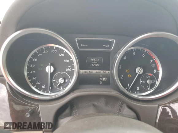 2015 Mercedes-Benz GL-Class GL 450 with VIN 4JGDF6EE7FA505605, listed as a Copart auction lot 40427554 with 112,007 mi miles. Bid and sale history available at carsss.com. Image 9.