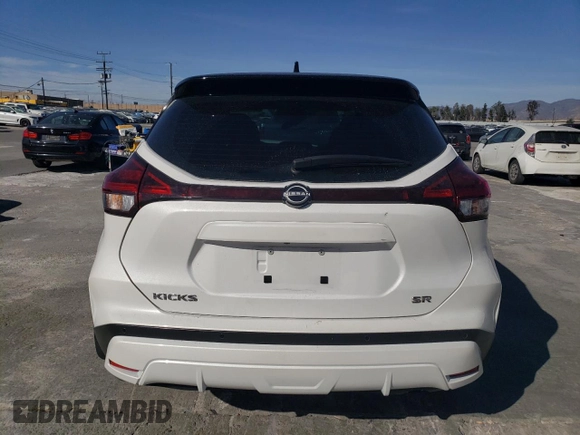 2023 Nissan Kicks SR with VIN 3N1CP5DV7PL497723, listed as a Copart auction lot 41470145 with 34,350 mi miles and Salvage Title. Bid and sale history available at carsss.com. Image 6.