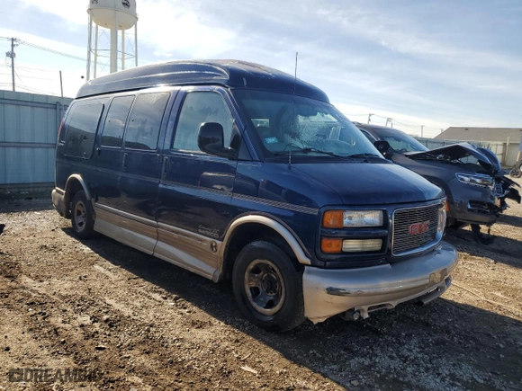 2001 GMC Savana Cargo Van YF7 Upfitter with VIN 1GDFG15R011100304, listed as a Copart auction lot 80039964 with 231,537 mi miles and Salvage Title. Bid and sale history available at carsss.com. Image 4.